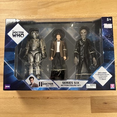 Doctor Who Series 6 Figure Set 11th Dr w Cowboy Hat~Silent~Corroded Cyberman NEW