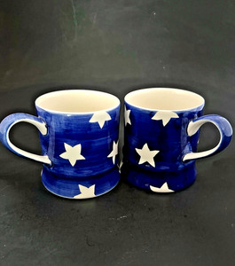 Tasses à expresso en céramique peintes à la main avec glaçure réactive