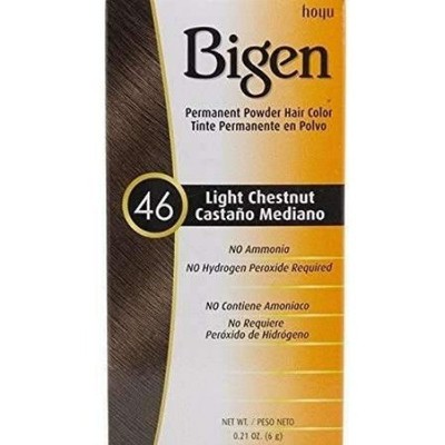 Bigen Permanent Powder Hair Color 46 Light Chestnut Last