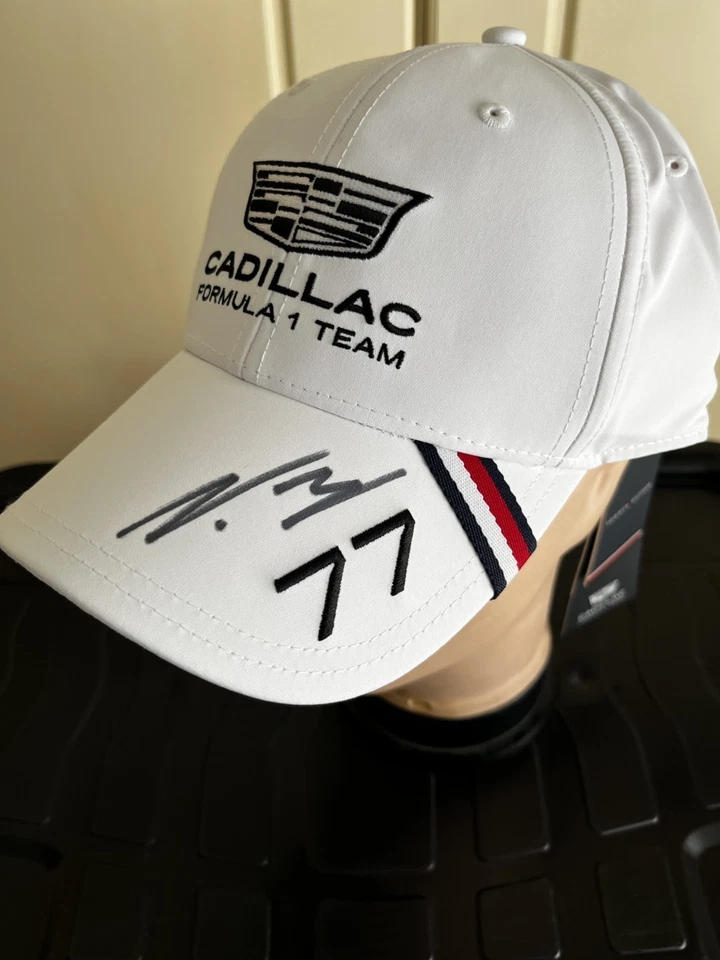 CADILLAC F1 TEAM * HAND SIGNED * VALTTERI BOTTAS PEAKED CAP ADULTS HILFIGER 2026 - Image 1 of 4