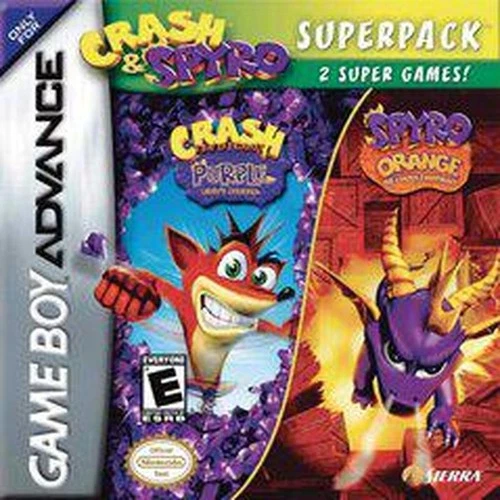 Crash and Spyro Superpack: Purple & Orange - GameBoy Advance - Loose Game