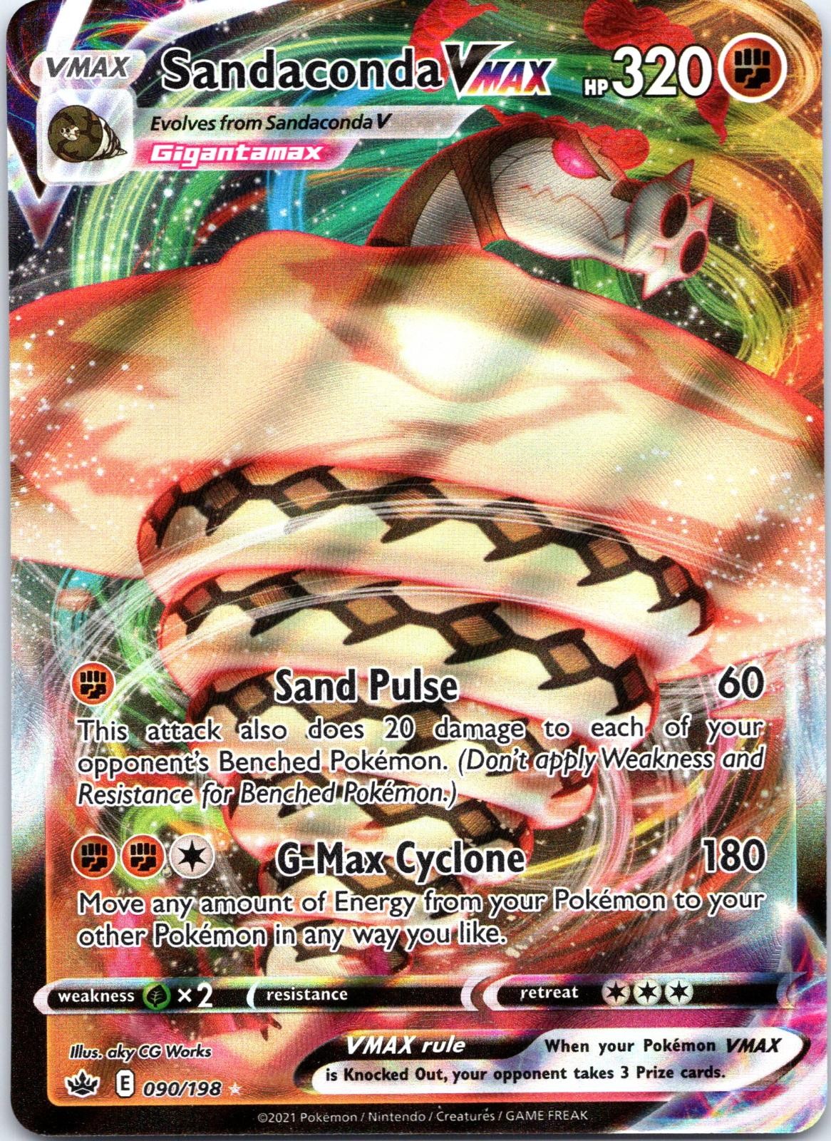 Pokemon Sandaconda VMAX Holo Chilling Reign LP