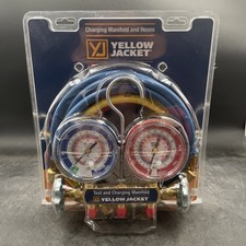 Yellow Jacket 42004 2-Valve Series 41 Test/Charging Manifold, Gauges (NEW)