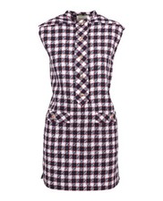 Gucci Womens Check Tweed Tunic Dress