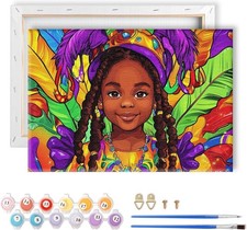 LOMSIOY Frame Paint by Number Kit for Adults, DIY Easy African woman