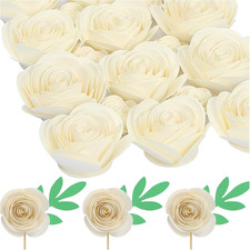 3D Mini Weiße Rosen Künstliche Blumen, Mini Papier Blumen Dekorationen für  Shad