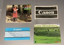 Canon Camera Brochures Manuals Set of 4 Canon AE-1 Lens Wonderland Booklet