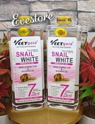 Veet Gold Snail White Miracle Oil. Body Corrector and Glowing 1000ml. 1X BOTTLE