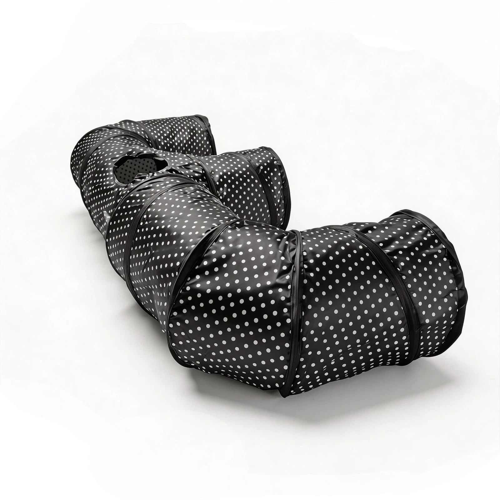 -Shaped Cat Tunnel, 3-Way Interactive Triple Tube for Indoor Cats, Collapsibl...