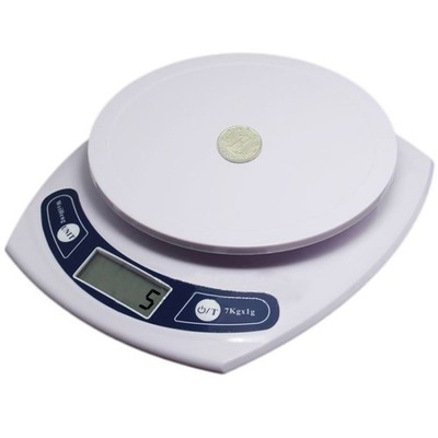 Elektronische Küchenwaage 1g-7kg, hochpräzise, Tara Multi-Unit, weiß Auto Off
