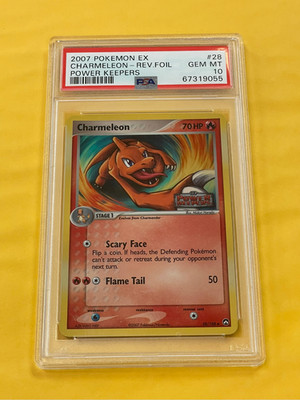 Red carpet様ゴローニャ　psa7 2007 Pokemon EX Power Keepers Charmeleon Reverse Holo Foil #28/108
