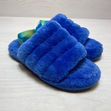 UGG Fluff Yeah Slide Slippers Girls Size 5 Blue Comfort Lightweight Casual
