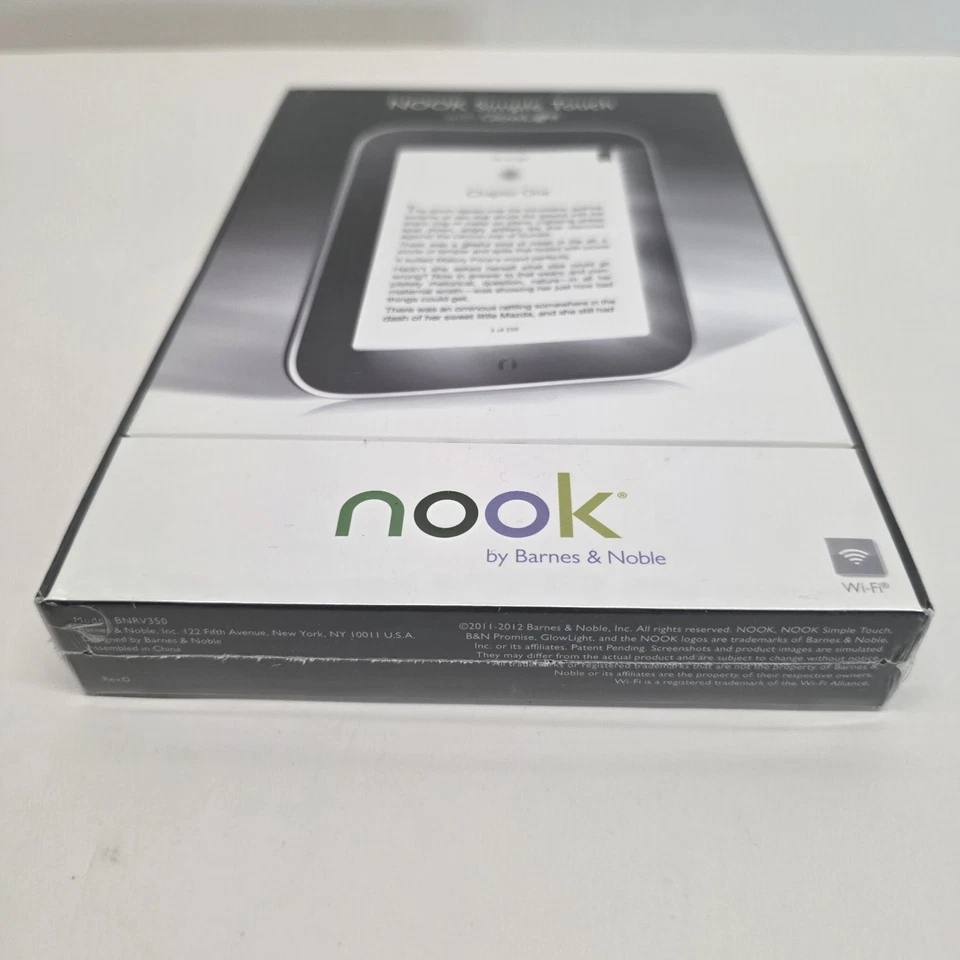 Nook Simple Touch With Glowlight By Barnes & Noble Wi-Fi BNRV350 New & Sealed - Image 3 of 4