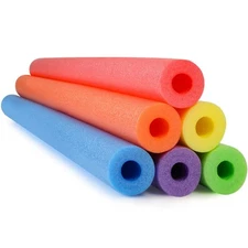 6 Pack Pool Noodles Swimming Floating Foam Tube 52 Inch Hollow Swim Noodles B...