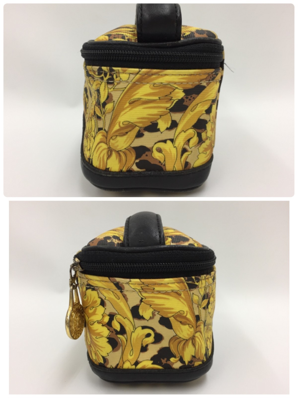 Auth Gianni Versace Nylon Leopard Tiny Pouch Bag … - image 7