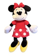 Disney Minnie Mouse Plush Doll Red Polka Dot Dress Approximately 18  Stuffed Toy