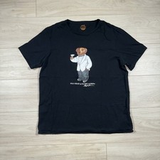 Polo Ralph Lauren Martini Tuxedo Polo Bear Black T-Shirt Polo Bear Size XL EUC
