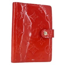 LOUIS VUITTON Monogram Vernis Agenda PM Day Planner Cover Rosso R21016 Autore BA8518