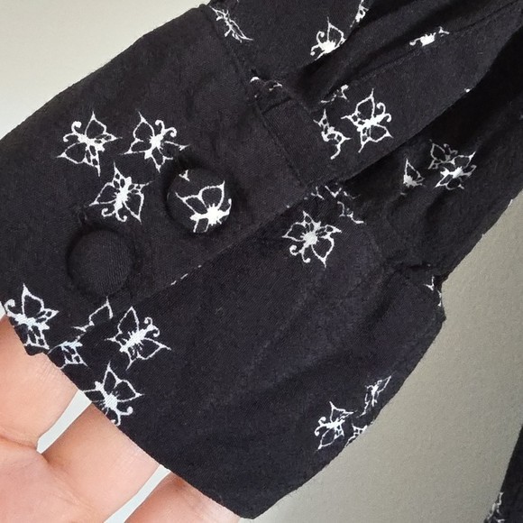 & OTHER STORIES | Back Slit Butterflies Dress Black Sz 6 View 6