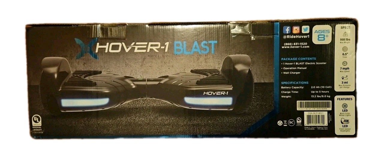 NEW-Hover-1 Blast Electric Hover board LED Wheels  Black 7 M