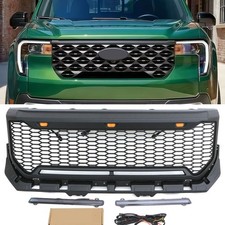 Abs Black Front Grille Fit For Ford Maverick 2025 2026 Upper Grille Wlight