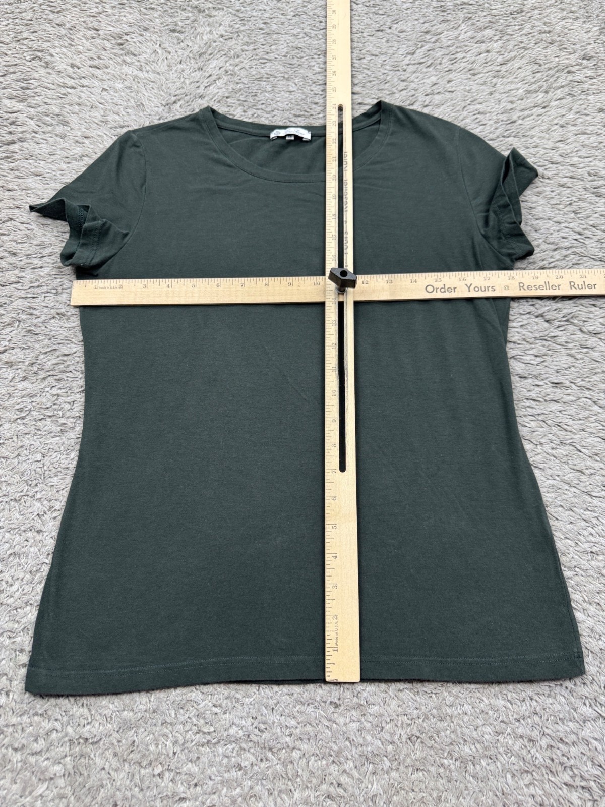 Loro Piana Top Women 48 US 12 Forest Green Cap Sleeve Scoop Neck Made In Italy