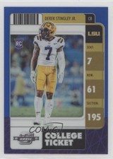 2022 Panini Chronicles Draft Picks Blue Prizm 55/99 Derek Stingley Jr #23 3hd