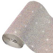 Bling Rhinestone Sheet Self-Adhesive Sticker 7.87 Inch x 6.56 FT Colorful