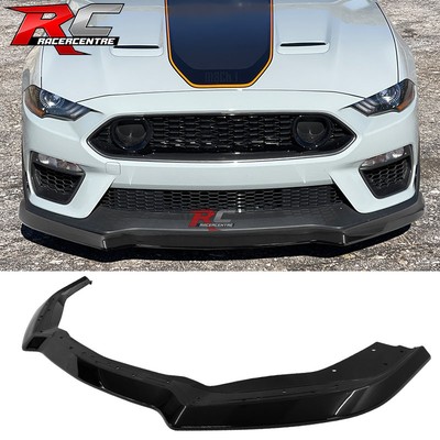 Fit 21-23 Ford Mustang Mach 1 Handling Package Front Bumper Lip PP Gloss Black