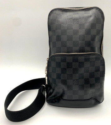 LOUIS VUITTON Avenue Sling Bag Damier Graphite Over Shoulder Backpack N41719