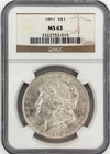 1891 P Morgan Silver Dollar $1 NGC MS63