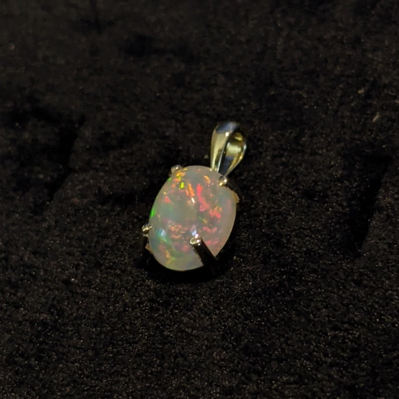 Opal Pendant  925 Sterling Silver Handmade Gemstone Jewelry