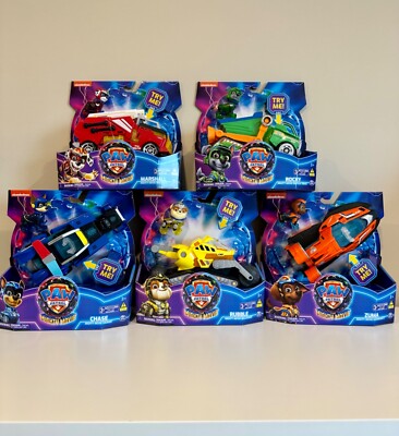 Paw Patrol The Mighty Movie Figures & Shaped Vehicle Chase Zuma Choose Your fav