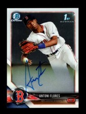 2018 BOWMAN CHROME ANTONI FLORES RC AUTO BOSTON RED SOX
