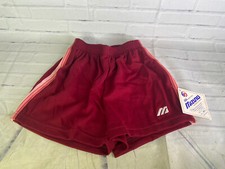 VTG Mizuno Volleyball Shorts NOS Dark Red Unisex Mens Womens Small USA Made