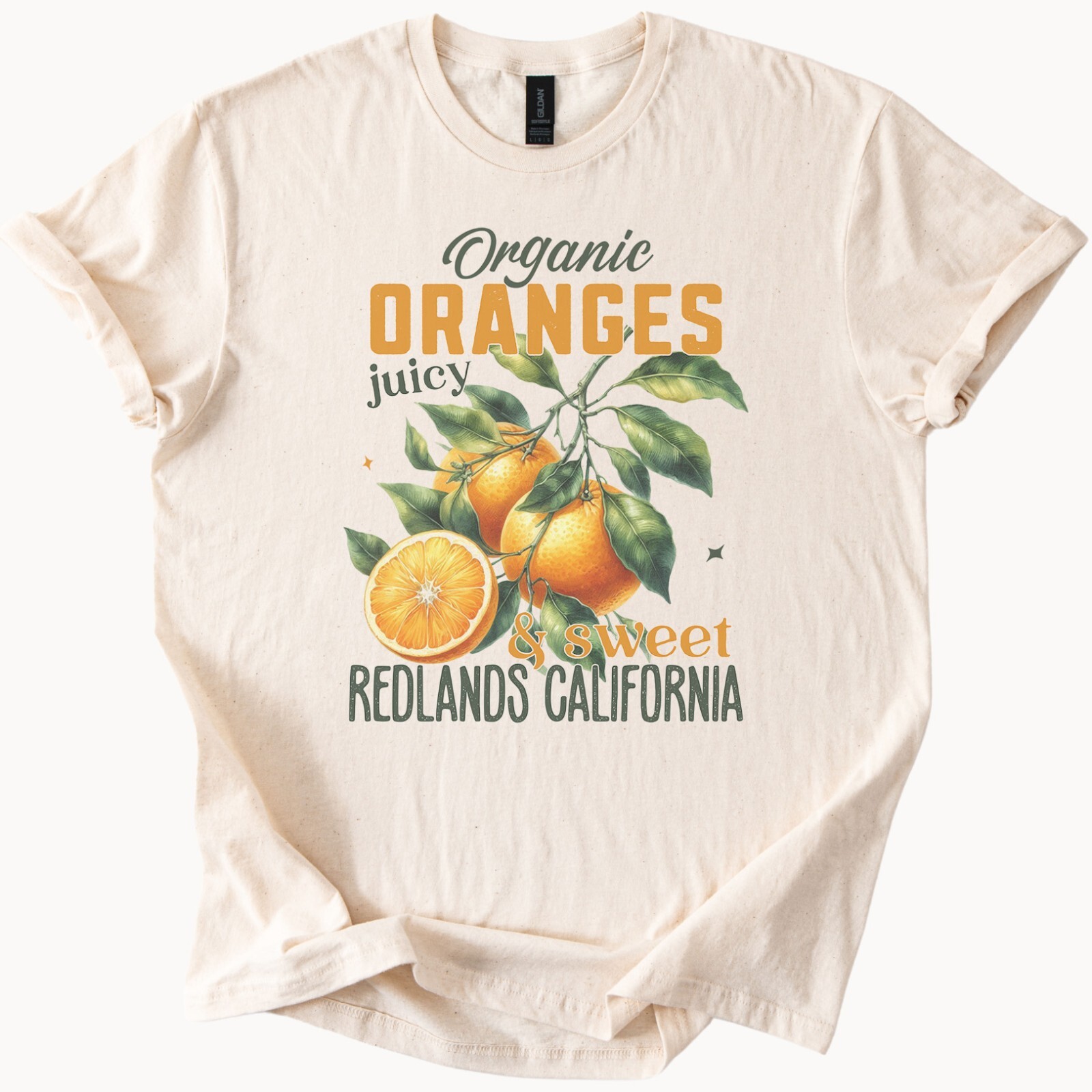 Organic Oranges Tee Juicy Sweet Citrus Fruit TShirt