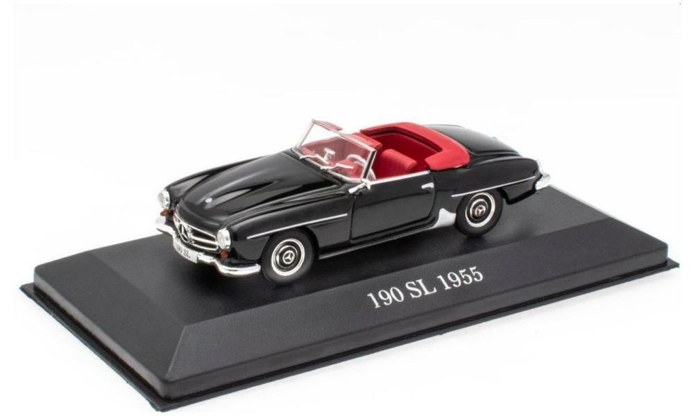 Mercedes Benz 190 SL 1955 in black ,1:43 scale diecast model from Atlas Editions