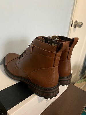 Robert Wayne Jefferson Cognac Leather Lace up Boots Size 9.5  display picture 2