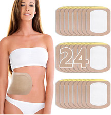 24Pcs Castor Oil Pack Wrap, Organic Cotton Castor Oil Patches Disposable, Self-A