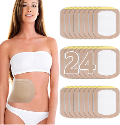 24Pcs Castor Oil Pack Wrap, Organic Cotton Castor Oil Patches Disposable, Self-A