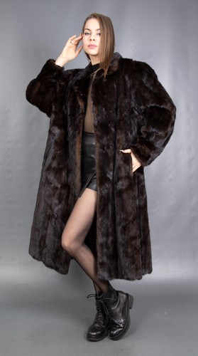 12776 GORGEOUS REAL MINK COAT LUXURY FUR VERY LONG BEAUTIFUL LOOK SIZE 2XL - Picture 9 of 18