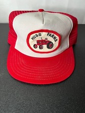 Vintage Hess Farms Indiana Tractor Snapback Patch Hat Trucker Mesh Cap Winner