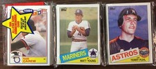 1985 TOPPS Rack Pack ROD CAREW, MATT YOUNG, TERRY PUHL, D LAMP,  Showing