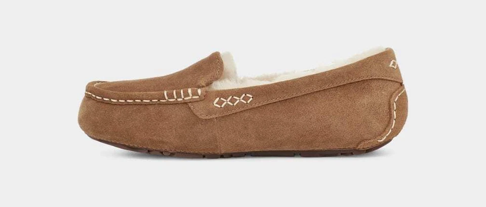 Women UGG Ansley Slipper Wide 1106878W Chestnut Suede 100% Authentic Brand New - Image 3 of 4