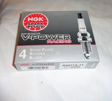Set Of 4 Ngk V-power Racing Spark Plugs R5671a-11 6596 Set Of 4 Ngk V-power Racing Spark Plugs R5671a-11 6596
