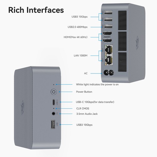 Beelink Mini PC Game EQi12 Intel Core i5-12450H DDR5 24GB+500GB/1TB up to 4.4GHz - Picture 13 of 23