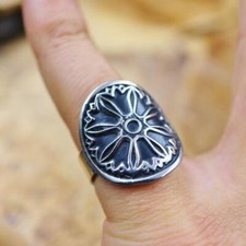 Antique Egyptian Silver Nickel Arabic/Islamic/Persion Ring Band Adjustable