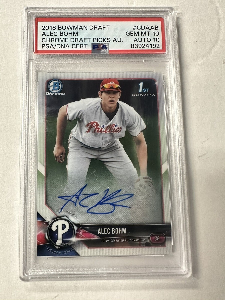 2018 Bowman Alec Bohm RC Auto Purple