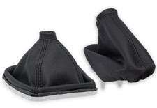 SCHALTMANSCHETTE HANDBREMSSACK FUR ALFA ROMEO BRERA 2005-2010 LEDER SCHWARZ