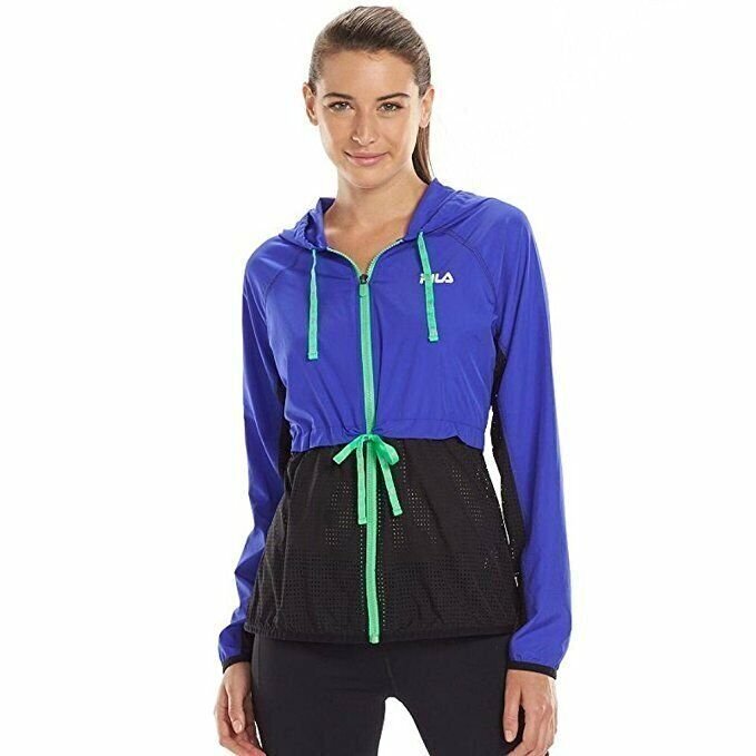 Giacca a vento donna con cappuccio Fila Sport da corsa